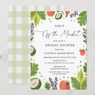 She is off the Market Farmers Market Bridal Shower Invitation