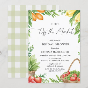 She is off the Market Farmers Market Bridal Shower Invitation