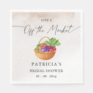 She is off the Market Farmers Market Bridal Shower Napkin
