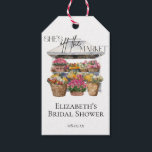 She Is Off The Market Floral Shop Bridal Shower Gift Tags<br><div class="desc">"She is off the market" a rustic bridal shower design with a watercolor-painted flower shop.</div>