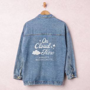 She Is On Cloud 9 Bachelorette Party Outfit Denim Jacket