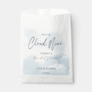 She is on cloud nine bridal shower favour bags