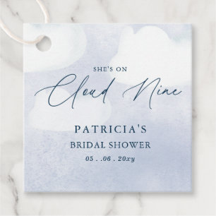 She is on Cloud Nine Bridal Shower Favour Tags