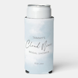 She is on cloud nine bridal shower favours seltzer can cooler