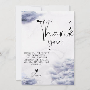 She is on cloud nine bridal shower  thank you card