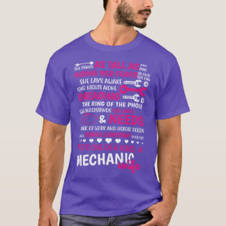 She Is One Of A Kind Mechanic Wife Mechanic T Shir T-Shirt