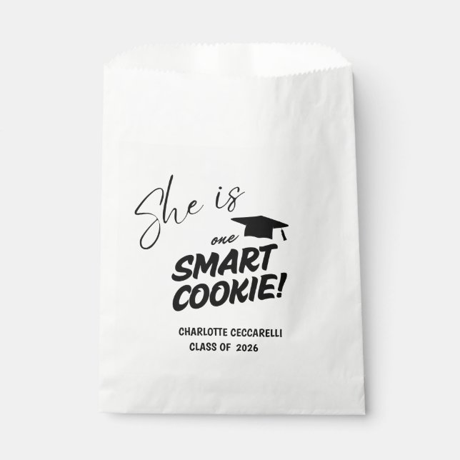 SHE is One Smart Cookie Graduation  Favour Bags (Front)
