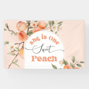 She is one sweet peach 2st birthday peach banner