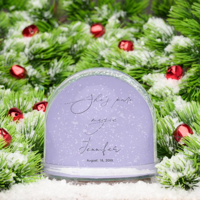 She Is Pure Magic Bridal Shower Photo Snowglobe (Christmas)