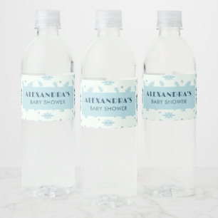 She Is Ready To Pop Blue Boho Kawaii Soda Water Bottle Label