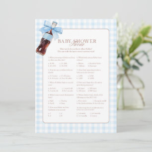 She Is Ready to Pop Blue Trivia Game Card