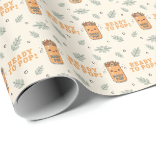 She Is Ready To Pop Gender Neutral Boho Kawaii Wrapping Paper