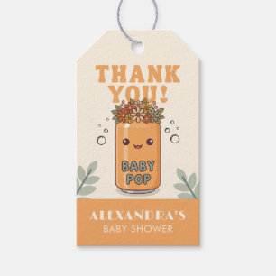 She Is Ready To Pop Thank You Orange Kawaii Soda Gift Tags