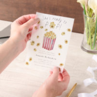 She is Ready to Pop Watercolor Popcorn Baby Shower
