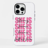 "She is Strong" Bold Typography Inspiration Quote