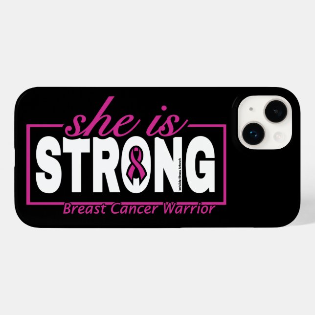 She is STRONG...Breast Cancer  Case-Mate iPhone Case (Back (Horizontal))