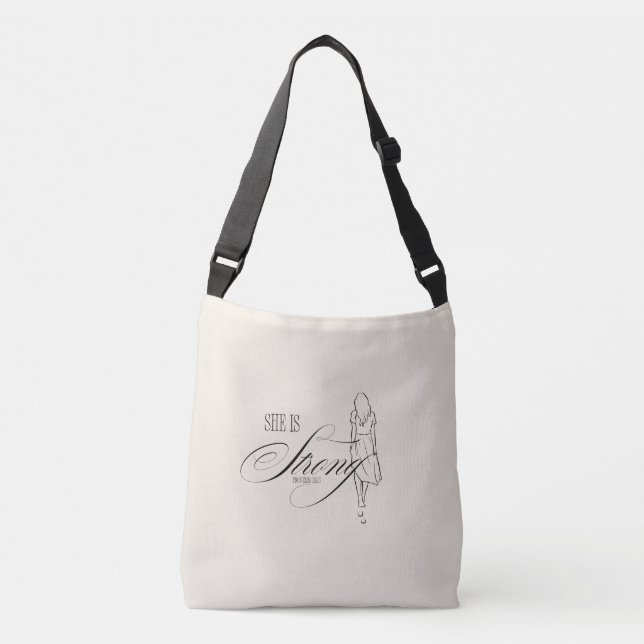 She is Strong Proverbs 31:25 Crossbody Bag (Front)