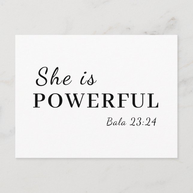 She is Strong Proverbs 31:25 Design Postcard (Front)