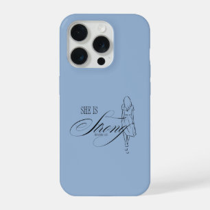 She is Strong Proverbs 31:25 iPhone 15 Pro Case