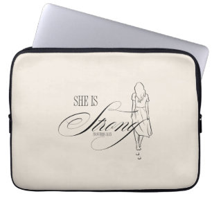 She is Strong Proverbs 31:25 Laptop Sleeve