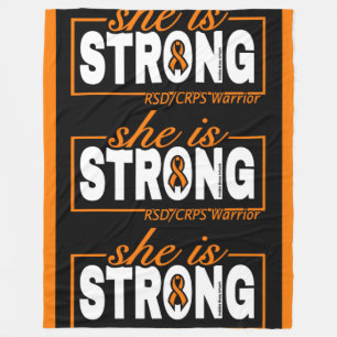 SHE IS STRONG...RSD/CRPS FLEECE BLANKET
