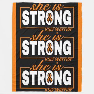 SHE IS STRONG...RSD FLEECE BLANKET