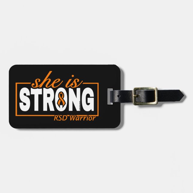 SHE IS STRONG...RSD LUGGAGE TAG (Front Horizontal)