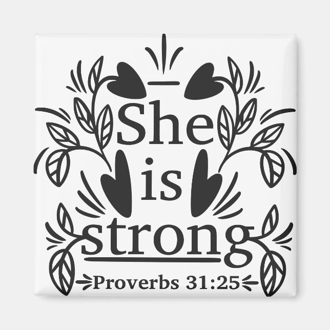 she is strong.svg magnet (Front)
