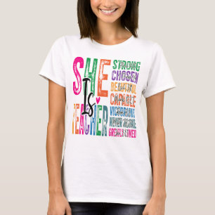 She Is Teacher Strong T-Shirt