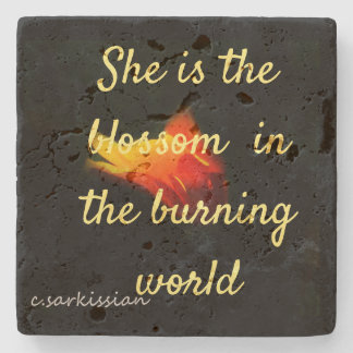 She is the Blossom Stone Coaster