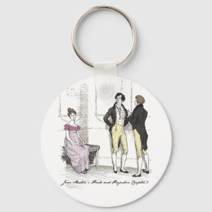She is tolerable ... Jane Austen P&P CH3 Key Ring