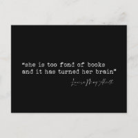 She is too fond of books Little Women quote