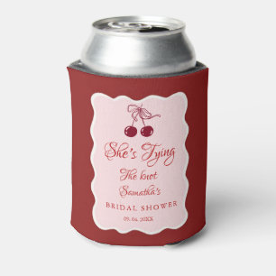 She is tying the knot Bridal Shower Can Cooler