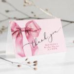 She is tying the knot Pink Bow Bridal  Thank You Card<br><div class="desc">She is tying the knot Pink Bow Bridal Thank You Card
Matching items are available.</div>