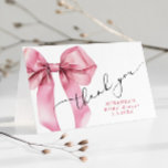 She is tying the knot Pink Bow Bridal  Thank You Card<br><div class="desc">She is tying the knot Pink Bow Bridal Thank You Card
Matching items are available.</div>