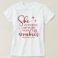 She Is Worth Far More Than Rubies Women's 