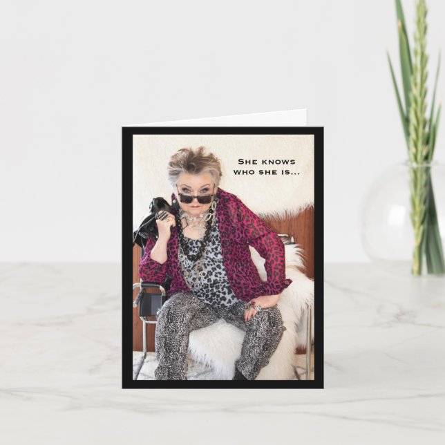 She Know Who She Is  Card (Front)