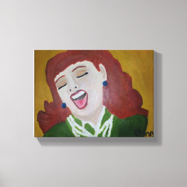 She Laughed Canvas Print (Front)