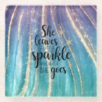 She Leaves A Little Sparkle Brushstrokes & Glitter