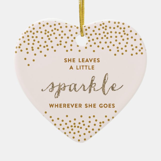 She Leaves a Little Sparkle Christmas Ornament (Front)
