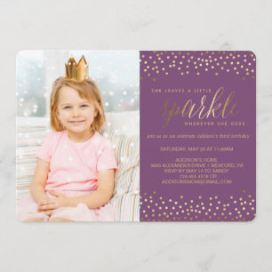 She Leaves a Little Sparkle KIDS BIRTHDAY INVITE