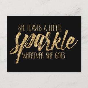 She Leaves A Little Sparkle Postcard