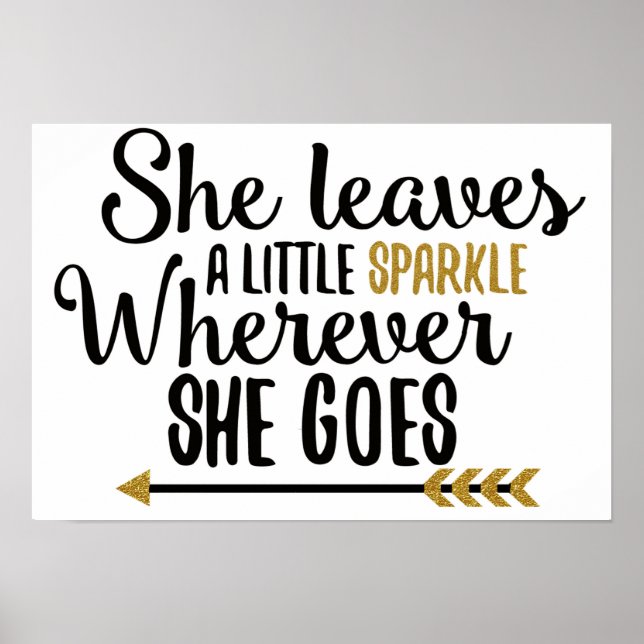 She leaves a little sparkle poster (Front)