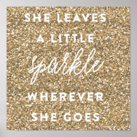 She Leaves a Little Sparkle - Premiumd Canvas