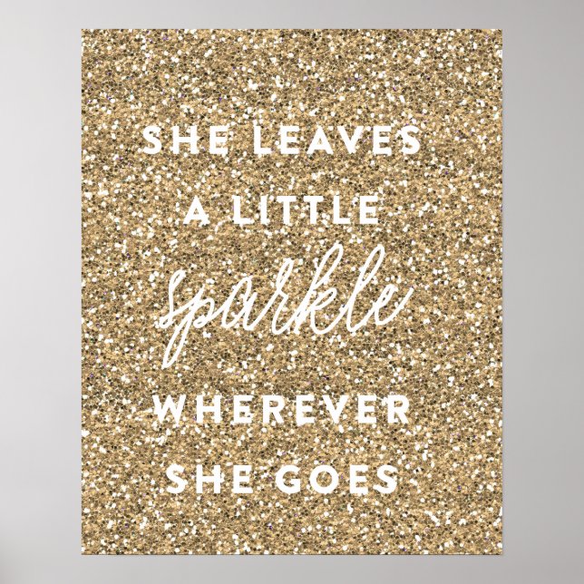 She Leaves a Little Sparkle - Premiumd Canvas Poster (Front)