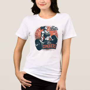 She Lifts, She Conquers Tri-Blend Shirt