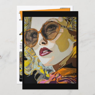 She Likes Pina Coladas Painting Small-Scale Print  Invitation