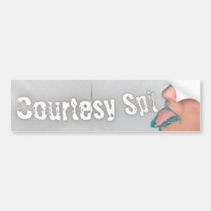 She Loves Courtesy Spit Bumper Sticker
