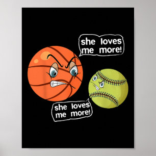 She Loves Me More Angry Sketll Softll Fighting Arg Poster