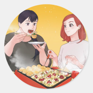 She Loves To Cook And She Loves to Eat Promo Classic Round Sticker